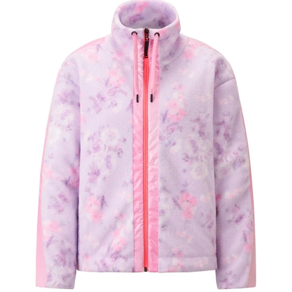 Bogner Loveshackfancy Ninetta Fleece Jacket Hibiscus - Picture 1 of 9